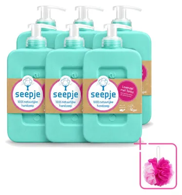 Zdjęcie produktu dla 6 sztuk mydła do rąk Seepje – lawenda i tonka – 300 ml – zestaw ekonomiczny