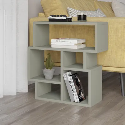 Produktbild von DECORTIE Karma Moderner Beistelltisch Mehrzweck mit Kreativität Ashgrün 22 x 59 x 61 cm