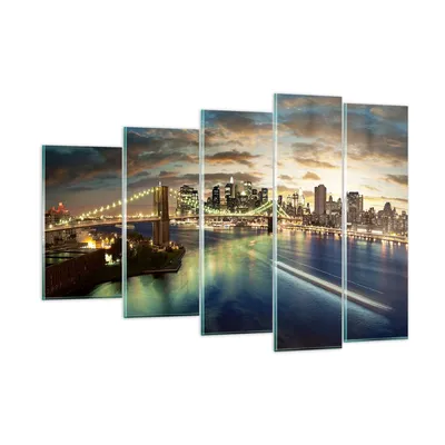 Produktbild von Bilder auf glas - Amerika Architektur New York - 150x100cm - Glasbilder - Wandbilder - Kunstdruck - zum Aufhängen bereit - Wanddekoration aus Glas - Glas Bilder - Wandbild auf Glas - GEG150x100-0226