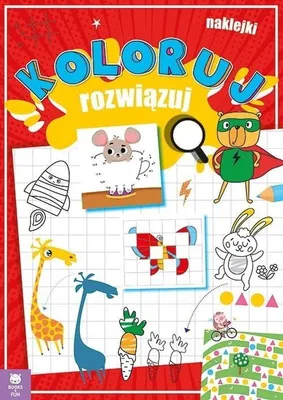 Obrázek produktu pro Książeczka edukacyjna Koloruj i rozwiązuj dla dzieci