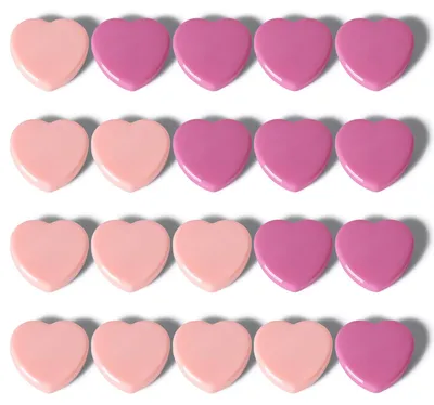 Produktbild von Magnete für Magnettafeln, 20 starke Magnete | Bunte Herzmagnete | Dekorative Mini-Kühlschrankmagnete | Kleine Whiteboard-Magnete, starke Haftung für Pinnwände, Magnettafeln und Spinde (rosa)