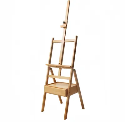 Zdjęcie produktu dla Sztaluga Mont Marte o wysokości 192 cm z dużą szufladą - Solidne drewno bukowe - Do płócien do 90 cm, regulowana wysokość - Idealna dla artystów na wszystkich poziomach zaawansowania