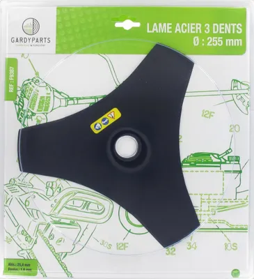 Produktbild von 3-Zahn-Hohlstahlmesser für Freischneider, Schnittmaß: 255mm