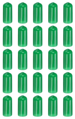100 runde Gummikappen 10 mm ID Schraubenschutz hellgrün