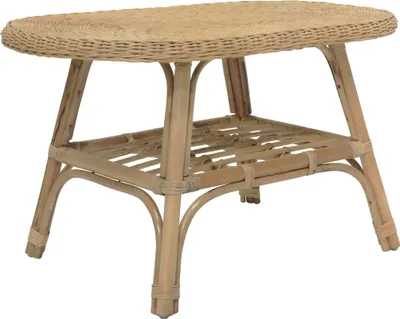 Produktbild von MiaMöbel Couchtisch Rattan 72x45x43 cm Modern Rattan Honig