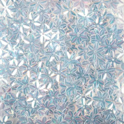 Produktbild von Deco Pailetten Eisblume 12mm. 100g / 300ml. Irisierend WEISS.