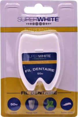 Produktbild von 3x Superwhite Zahnseide 3x 50m - gewachst mit Minze