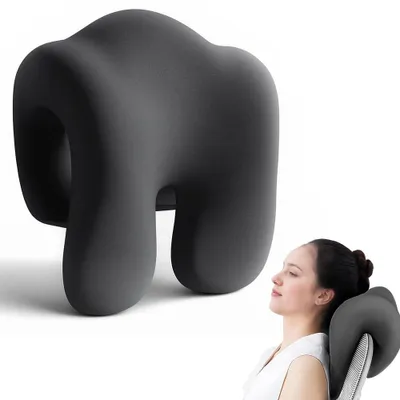 Image de Omgoods - Coussin ergonomique pour le cou, conçu pour les chaises de bureau, fabriqué en mousse à mémoire de forme