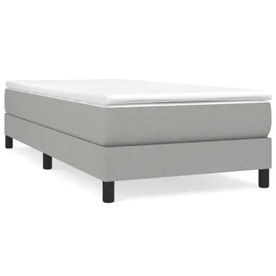 Obrázek produktu pro vidaXL Boxspring rám postele světle šedý 100x200 cm látka