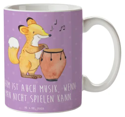 Produktbild von Mr. & Mrs. Panda Kaffeetasse Schlagzeug Lärm - Lavendeltraum - Geschenk, schöne tasse, Musik, Musiker, Schlagzeuger, Pott, Kaffeebecher, Lernen, Trommeln, Beats
