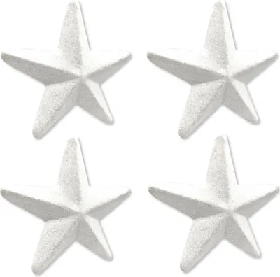 Produktbild von Stern mit Glitzer Ø18cm - 4 Stück - Weihnachtsstern Weihnachtsdeko