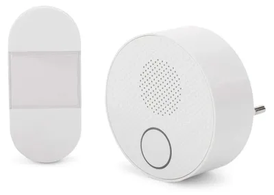 Produktbild von Entac Türklingel AC Plug-in mit Kinetic Switch IP44 Sender, Weiß, IP20, IP44, Kabellos, 150 m, AC, 220-240 V