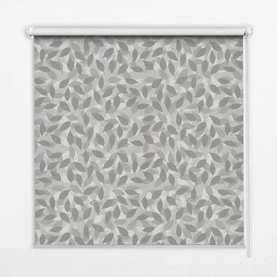 Produktbild von Seitenzug-Rollo Fensterrollo Jalousie - Lichtdurchlässig Springrollos - 80x240 cm - Graue Blätter