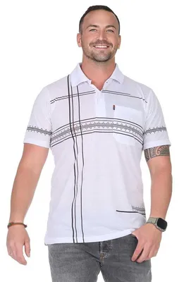 Produktbild von Herren Poloshirt Sommer Polo-Hemd Kurzarm, Weiß/L/50