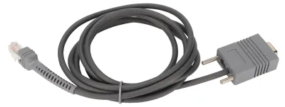 Image de Câble série RS232 en PVC avec connecteur RJ45 et lecteur de codes-barres pour équipement de point de(POS) compatible avec les modèles Symbol LS1203, LS4208 et LS2208AP