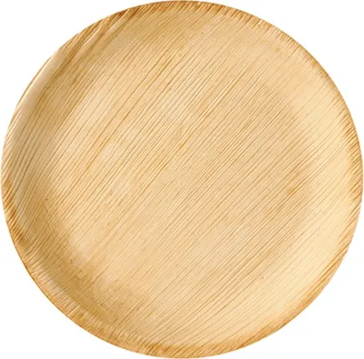 Produktbild von Palmblatt-Teller, rund, 23 x 2,5 cm, 6 Stück.