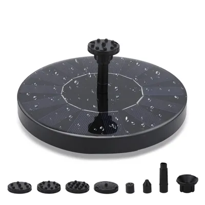 Immagine prodotto di Fiqops Fontana Pompe Giardino Pompa Solare Pompa Stagno Pompa Acqua Terrazza Galleggiante 1.5w Serbatoio Pesce Pompa Stagno