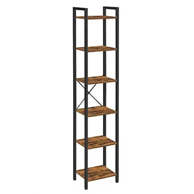 Obrázek produktu pro VASAGLE Regál, policová knihovna úzká 6 polic, 40x30x187,5cm
