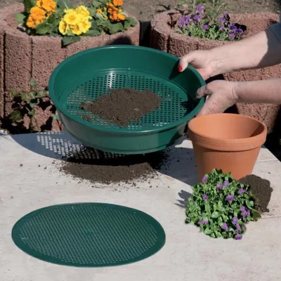 Produktbild von floraworld Rundsieb grün 4-6mm Kunststoff