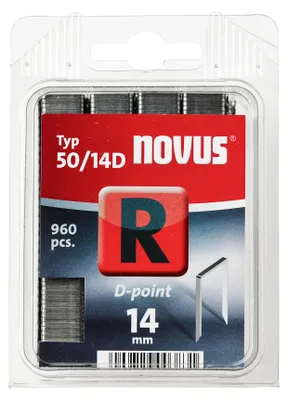 Produktbild von Novus Flachdrahtklammer R Typ 50 | 14 mm | D-Spitze | verzinkt | 960 Stück