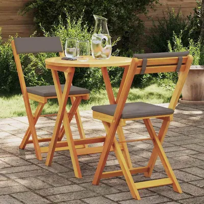 Produktbild von Maison Exclusive - Garten Essgruppe 3 stk. Öl-Natur Massivholz Akazie