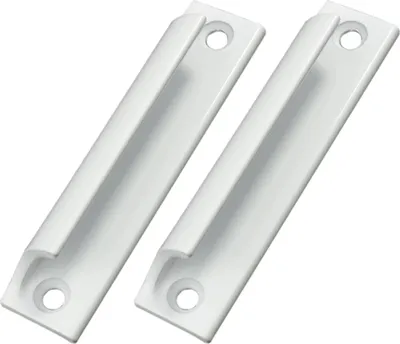 Produktbild von 2er-Pack weißer Schiebetürgriff, Möbelgriff aus Aluminiumlegierung, Fensterschranktürgriff mit Schrauben
