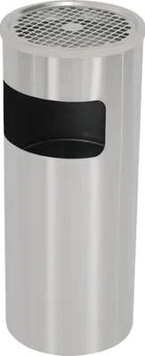 Image de Poubelle, acier inoxydable, seau intérieur amovible, argent, 12 l