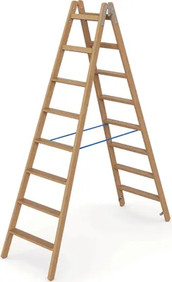 Produktbild von Werner Holz Stufenstehleiter zweiseitig begehbar 2x8 Stufen