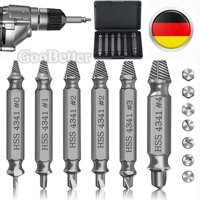 Produktbild von 6Tlg Schraubenausdreher Set Schraubenentferner beschädigte Schrauben Ausdreher