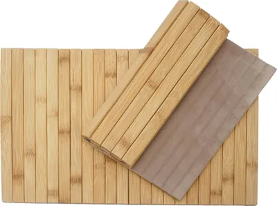 Zdjęcie produktu dla 2-częściowa podkładka HWC-E72, bambusowa, zmywalna, elastyczna podkładka 45x30cm