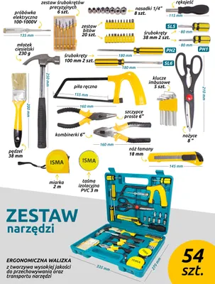 Zdjęcie produktu dla Zestaw Narzędzi Kluczy Walizka 54 5El