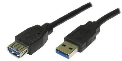 Image de Logo Câble d'extension USB (3.0), USB A M - USB A F, 1.8m, noir, blister