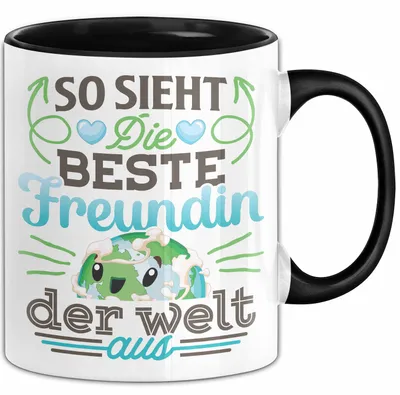 Produktbild von Beste Freundin Tasse "Beste Freundin Der Welt" Geschenkidee für BFF (Schwarz)