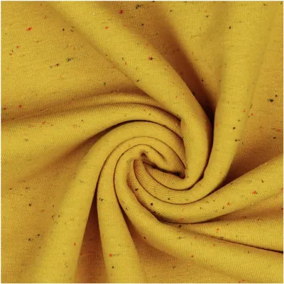 0,5m Sweat-Stoff Cosy Colours Meterware Oeko-Tex Sweatstoff Sweat senfgelb