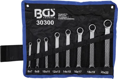 Immagine prodotto di BGS Set di chiavi a doppio anello extra piatte SW 6-22 mm 8 pz. - 30300