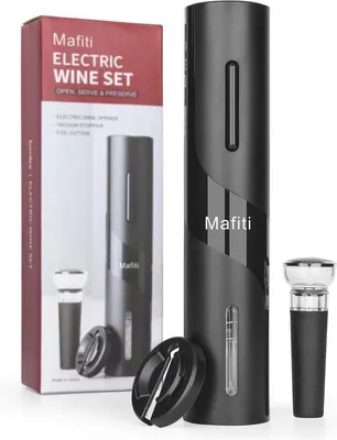 Produktbild von Elektrische Wijnflesopener Kit mit Foliesnijder und Wijnstop