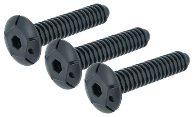 Produktbild von vhbw 3x Stellfuß Ersatz für Siemens 10020572, 00612650 für Geschirrspüler - 11 cm Standfuß, Schwarz