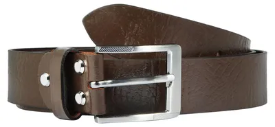 Produktbild von Leonardo Verrelli Herren Gürtel 90 cm - 130 cm (Bundweite) in Dunkelbraun aus 100% Echtleder, kürzbar