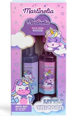Produktbild von Martinelia | Geschenkset Badezusatz - Duschgel 240 ml - Badebombe 150 g - Erdbeer-Johannisbeer-Duft - Shampoo 240 ml