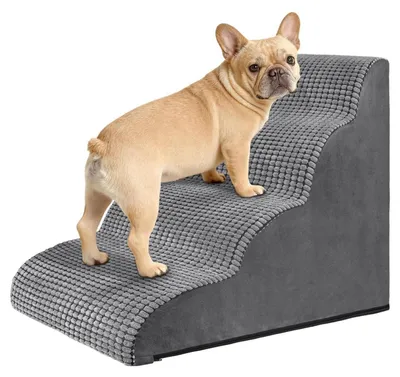 Immagine prodotto di Scala per cani, altezza 50 cm, 4 gradini, grigia, antiscivolo