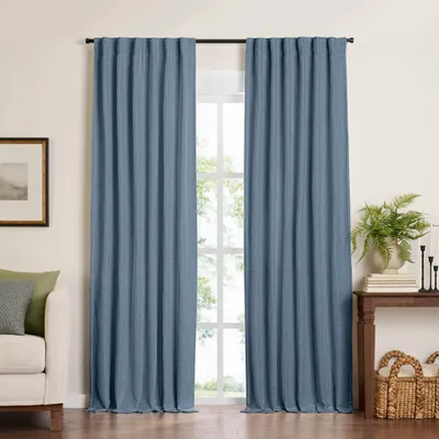 Verdunkelndes Gardinenpaneel 52"x95" Blau Polyester-Leinen