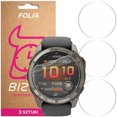 Produktbild von 3x Schutzfolie für den Bildschirm für Garmin Fenix 8 Pro AMOLED 51 mm, Bizon Watch HydroFlex