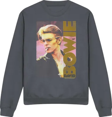 Immagine prodotto di David Bowie - Felpa "Smokin" per uomo/donna Unisex TV11215 (XXL) (Charcoal)