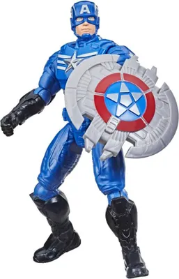 Produktbild von Hasbro, Captain America Marvel Avengers Mech Strike Artikuliert mit Schild, Blau