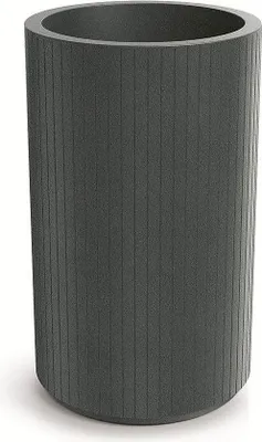 Image de Pot de fleurs CORO ROUND HIGH 48 cm - Couleur : Graphite