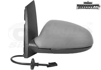 Produktbild von VAN WEZEL 3749817 Außenspiegel Seitenspiegel Links für OPEL Astra J Sports Tourer (P10) Asphärisch Beheizt Grundiert