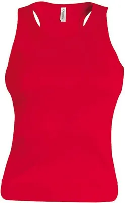 Produktbild von Kariban Damen Top Tank-Top ärmellos Basic Unterhemd Trägerhemd, Größe:L, Farbe:Rot
