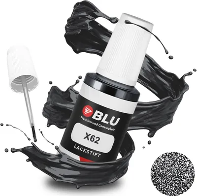 Produktbild von BLU Auto Lackstift Schwarz kompatibel für Mitsubishi X62 Black Metallic | Auto Lack Reparatur Ausbesserungslack