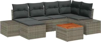 Immagine prodotto di vidaXL Set di divani da giardino 7 pezzi Grigio