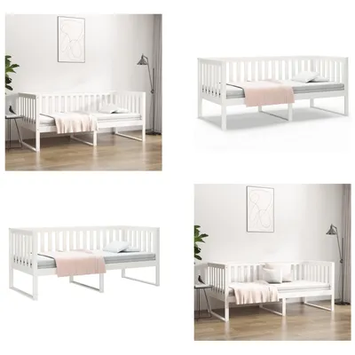 Produktbild von vidaXL Tagesbett Weiß 90x190 cm Massivholz Kiefer - Tagesbett - Tagesbetten - Tagesbett Holz - Tagesbett Massivholz